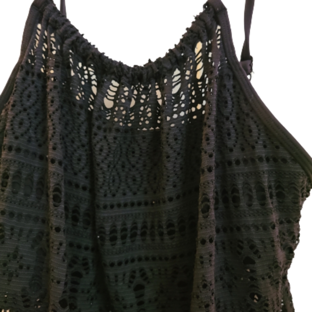 Aqua Green Lace Onepiece Swimsuit